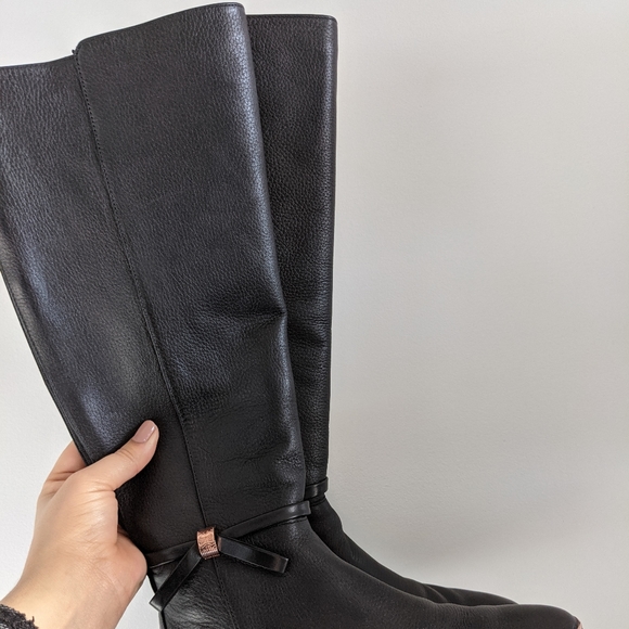 Black & Rose Gold, Size 6, Ted Baker, Riding boots - Picture 4 of 10
